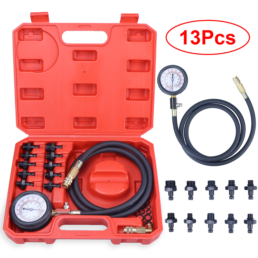 Tech Accessories Case - Oliedruktester Kit 0-140psi Professioneel oliedrukmeterhulpmiddel voor