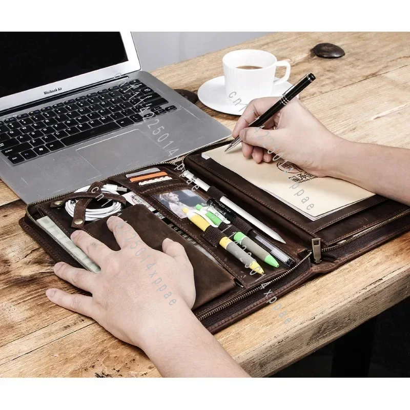 Tech Accessories Tablet - Accessoire lederen tablet-opbergtas voor iPad met