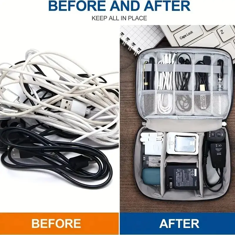 Draagbare Tech Organizer Case  - Tech Accessories Organizer Pouch recensie en prijs